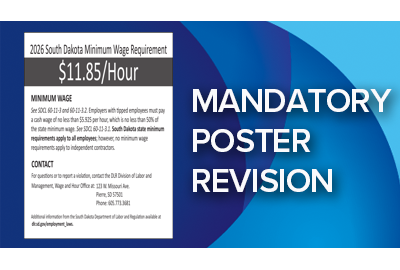 2026 South Dakota minimum wage poster update for employers