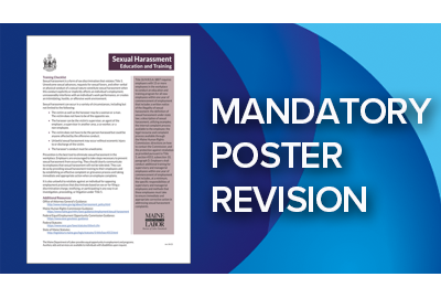 Maine mandatory workplace labor law poster revision 2026