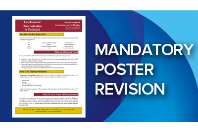 Maryland mandatory workplace labor law poster revision 2026