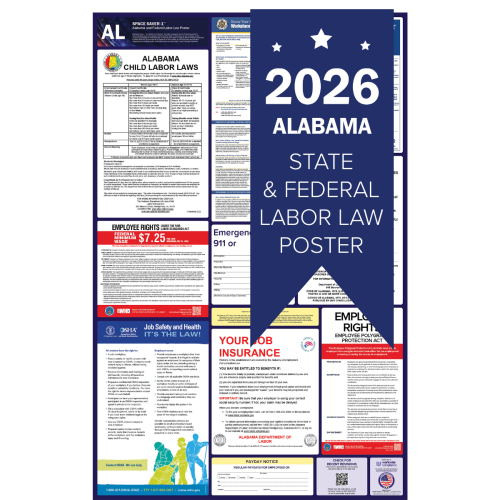 Alabama 2026 all in one state and federal labor law poster