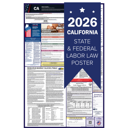 California Spanish 2026 all in one labor law poster