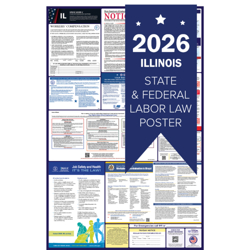 Illinois 2026 all in one state and federal labor law poster