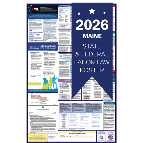 Maine 2026 all in one state and federal labor law poster