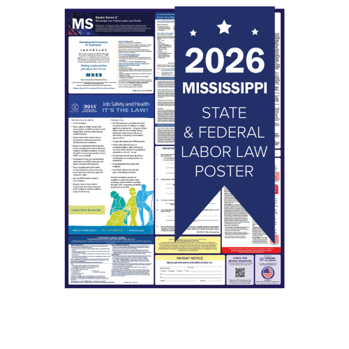 Mississippi 2026 all in one state and federal labor law poster