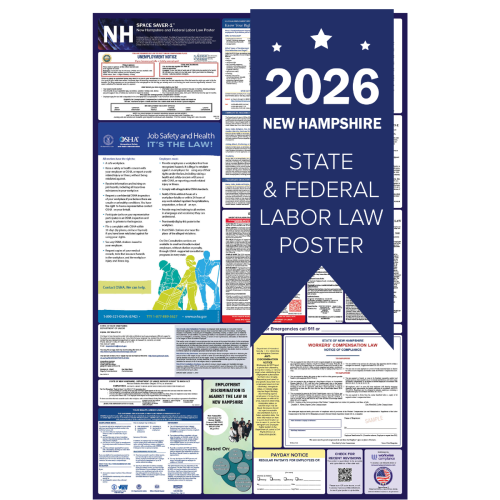 New Hampshire 2026 all in one state and federal labor law poster