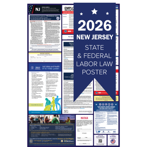 New Jersey 2026 all in one state and federal labor law poster