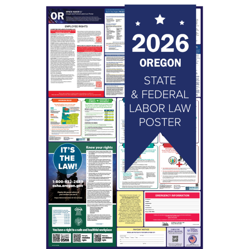 Oregon 2026 all in one state and federal labor law poster