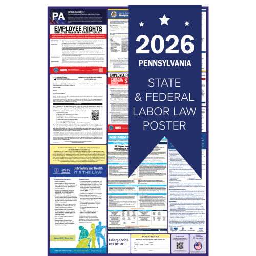 Pennsylvania 2026 all in one state and federal labor law poster