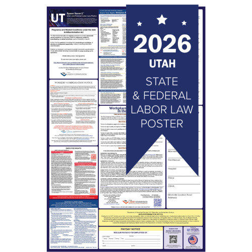 Utah 2026 all in one state and federal labor law poster