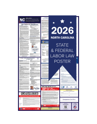 North Carolina 2026 all in one state and federal labor law poster
